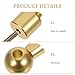 HOLIDYOYO 3pcs Cabinet Rail Connectors - Display Shelf Railing Bar Post - Furniture Railing Bracket Spindles Connectors Golden Metal Post for Bracket Gallery(5mm Hole)