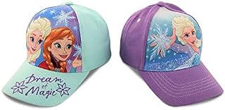 Disney Girls Frozen and Minnie Mouse Cotton Baseball Cap 2 Packs, Frozen Dream