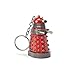 Doctor Who Red Dalek Keychain Flashlight - Collectible 2.5-Inch Alien Replica With Metal Split O-Ring Key Holder - Features LED Torch On Base - Great Gift For Whovian Fan For Backpack, Purse Or Bel
