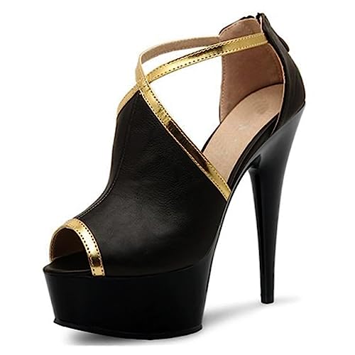 Sandales talons hauts 18㎝ à bout ouvert et boucle élégante
