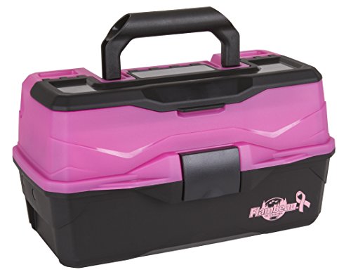 Flambeau Outdoors 6382FP 2-Tray - Classic Tray Tackle Box - Frost Pink/Black