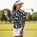Oramclsy Horse Womens Golf Shirts 3/4 Long Sleeve V Neck Button Down Shirts Versatile Athletic Apparel Business Causal Work Blouses Tops Slim Stretchy Soft All-Match