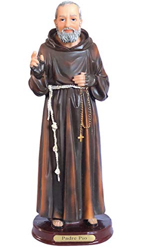 Estatua Saint Padre Pio 12 pulgadas miniatura 1