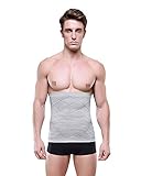 Gtopart Men's Waist Trimmer Tummy Fat Burning Girdle Slimmer Belt Slimming Body Shaper NSYD02 (Grey, XL)