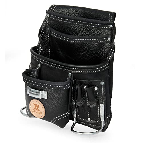 Zeluga Zl117Tb 10 Pocket Rigger Heavy Duty Leather Tool Bag, Black #TOP1