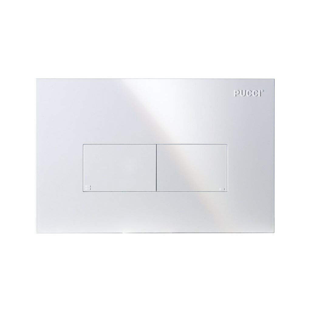 Placca Sottile Scarico Cassetta Incasso Eco Bianca 80130560 Pucci 560