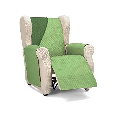 Martina Home Cubre Sofá Acolchado, Verde/Botella, 1 Plaza/Relax Cover