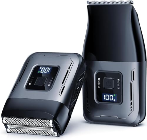 Image of Cordless Foil Shaver for Men: Dual Replacement Heads (Foil + Trimmer), High-Speed 6000RPM,USB-C Rechargeable, IPX6 Waterproof Battery Display & Travel-Friendly /Home Use, Silver