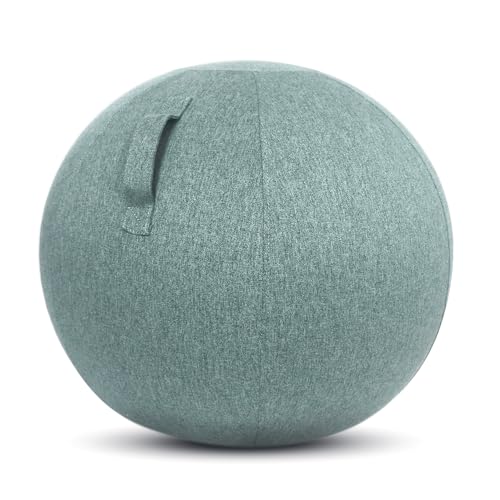 Kenoko - Balón ergonómico para oficina, asiento NAMI, 75 cm, ideal para oficina, yoga y embarazo, revestimiento lavable | Bola inflable con bomba incluida | Color: Sage