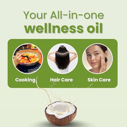 Image of CocoGlow Cold Pressed Coconut Oil 100% Natural & Organic | Chemical-Free | Healthy Cooking Oil | Contains MCT | 0 Trans Fat | 5 Litres