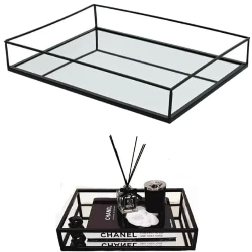 Bandeja Decorativa Espelhada Premium Lavabo Banheiro Escritorio Elegante