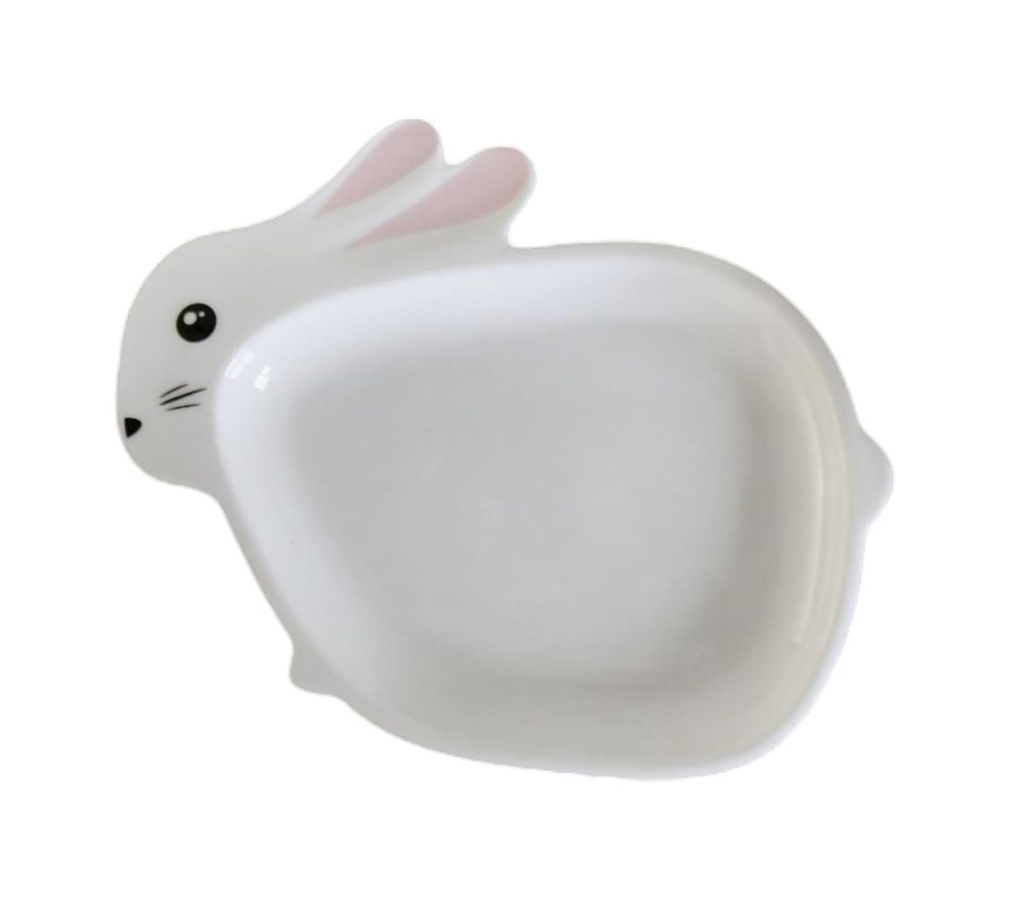 Eplze Cute Ceramic Rabbit Plate for Easter or Daily Use (6.5 Inches)