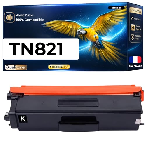 Toner TN-821 BK compatible Brother noir QUALITONER pour éviter les pannes
