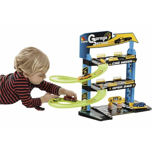 MOLTO | 3 -stöckige Parkhaus mit Garage, Rampen, Leinen, Aufzug und Dienstleistungsstation | Kinderspielzeug | Für 3 Jahre