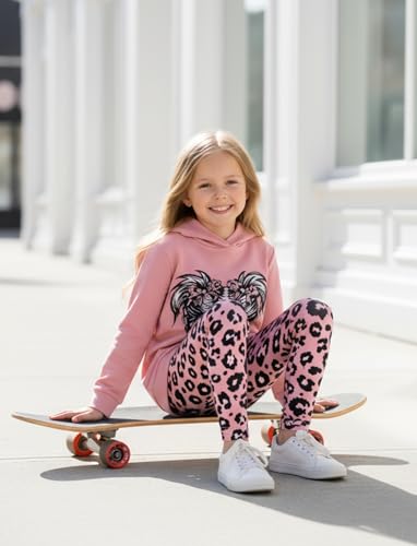 Image of PATPAT Girls 2 Piece Outfits Long Sleeve Hoodie and Leggings Clothing Set Outfits for Girls 4-12Y Fall /Winter Outfits