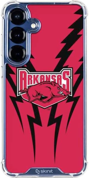 Skinit Clear Phone Case Compatible with Galaxy S25 - Officially Licensed University of Arkansas-Fayetteville Razorbacks Logo Design