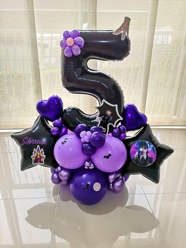 Image of Black Number 9 Balloon 40 Inch, 9th Birthday Party Decorations, Giant 9 Foil Balloon for Party Supplies