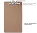 Saunders 05713 Recycled Hardboard Archboard - Brown, Legal Size Document Holder for 2 Hole Punched Documents, Locking Arch Clip