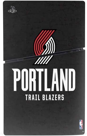 Skinit Decal Gaming Skin Compatible with PS5 Slim Digital Edition Console - Officially Licensed NBA Portland Trail Blazers Distressed Design