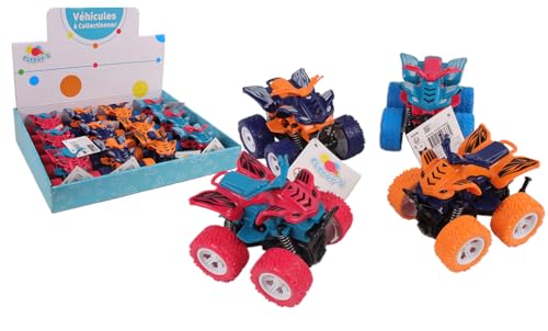 FLYPOP'S - Quad - Véhicule Friction - 020366 - Modèles Assortis - Plastique - Jouet Enfant - Véhicule à Collectionner - Miniature - 9 cm x 7,5 cm - À...