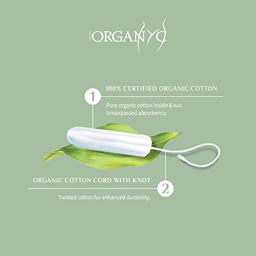 Organyc, Tampons 100% coton bio certifié RÉGULIER - 1 boîte de 16 tampons