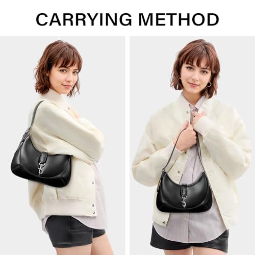 Image of CLUCI Shoulder Bag for Women, Soft Vegan Leather Small Purses with Adjustable Strap, Stylish Hobo Handbags