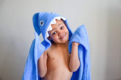 Yikes Twins YIT-014 Hooded Baby Towel For Kids 2-8 | Large 100% Cotton Baby Shark Towel thumb #3