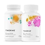 THORNE - Comprehensive Prenatal Bundle: Women's Basic Prenatal Multi & DHA - Baby’s Brain, Health Support - 30 Servings