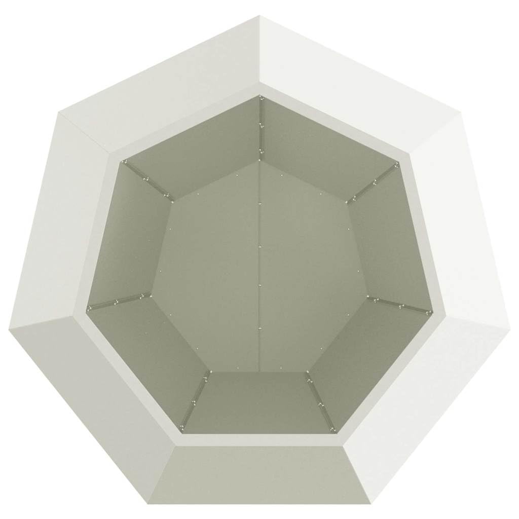 vidaXL Donica Biały 100 x 100 x 80 cm Stal, Donica zewnętrzna, wytrzymały pojemnik na rośliny, elegancka skrzynka, prostokątny zbiornik z stali