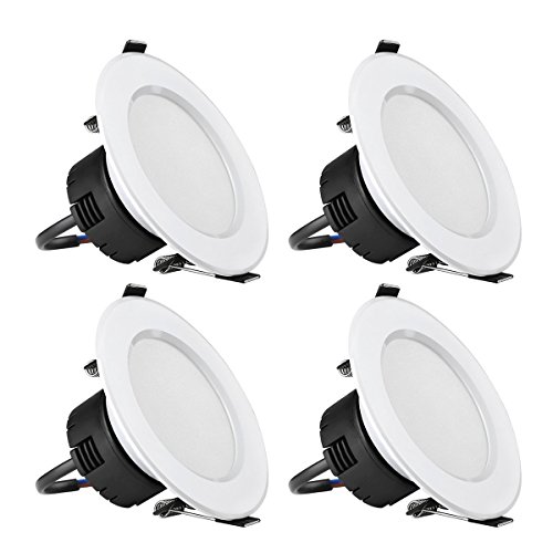 LE 4 Pack 8W 3.5-Inch LED Recessed Lighting, 75W Halogen Bulbs Equivalent, Not Dimmable, LED Driver Included, 400lm, Warm White, 3000K, 90 Beam Angle, Recessed Ceiling Lights, LED Downlight