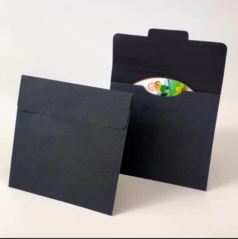 Amazon.com: 25pcs CD DVD Sleeves Black Kraft Paper DVD Envelopes