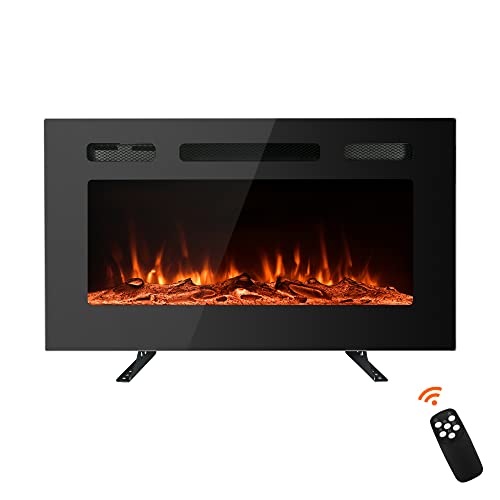 Paolfox Electric Fireplace Inserts,30 Inch Electric Fireplace,Electric Fireplace Wall Mounted,Freestanding Electric Fireplace,Wall Fireplace Electric With Remote Control,Electric Fireplace Recessed #TOP7