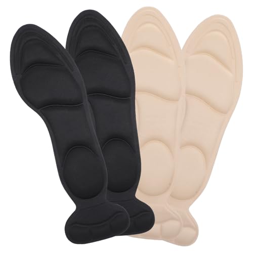 SHENLIU 2 pares de plantillas de tacón alto para mujer, almohadillas antideslizantes para talón, plantillas autoadhesivas para tacones altos, tacones de aguja