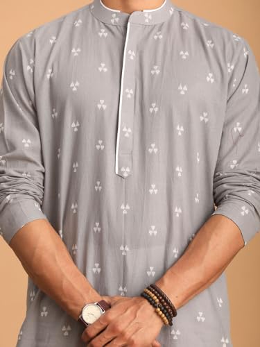 Image of Shvaas By Vastramay Men's Green Cotton Kurta