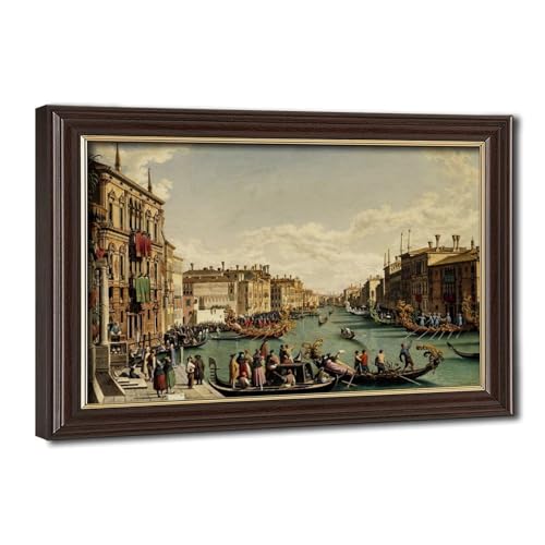 Impression sur toile Canaletto Regatta du Grand Canal déco bureau 50x75 cm
