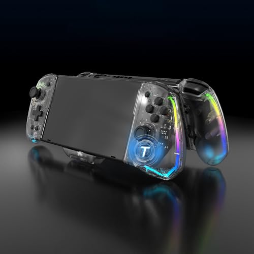 Tiardey Contrôleur de jeu Swit-ch Grip S-witch RGB pour télécommande OLED avec vibration réglable à double moteur TURBO – vue 4