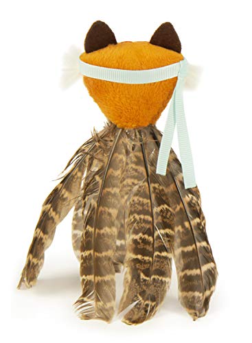 Smartykat Toss-A-Fox Feather Toss & Chase Cat Toy - Brown/Orange, One Size #TOP1
