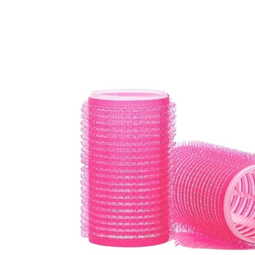 6 pezzi Rulli for capelli autoadesivi 6 pezzi Bigodini senza calore Nessun condimento termico Frangetta for capelli Volume Gancio autoadesivo Strumenti for lo styling fai da te Bigodini(Rose red,25mm)