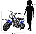 XtremepowerUS Mini Bike Dirt Bike 99cc 3.5HP Gas Powered Off Road Pit Bike Trail Motorcycle for Adults & Kids Outdoor Tools Style Blue