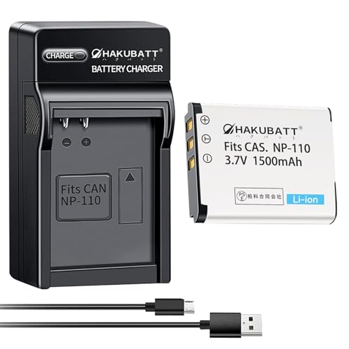 �yHAKUBATT �n�N�o�b�g�z CASIO�Ή�NP-110/NP-160 �݊� USB �[�d�� �݊� �o�b�e���[ NP-110 3.7V 1200mAh 2025IBH