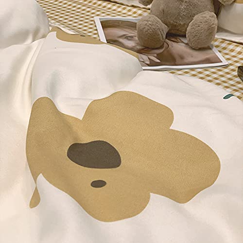 Housse de couette fleur set de literie esthétique lit 2m - 4