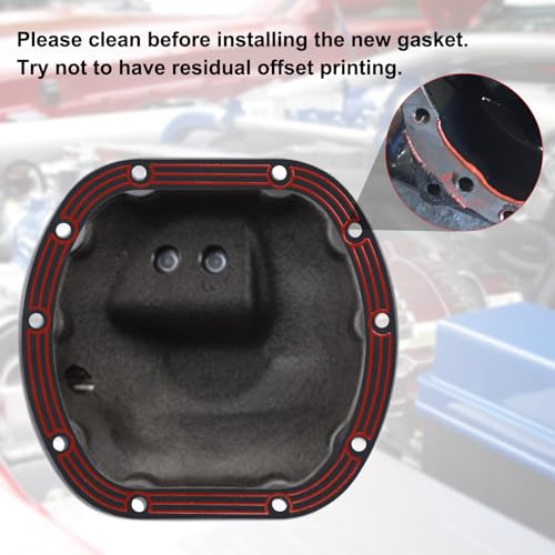 Image of PEUTIER 2pcs Differential Cover Gasket for Dana 30, Metal Black Replacement Cover Gasket for Dana 30 Differential, 06027-28