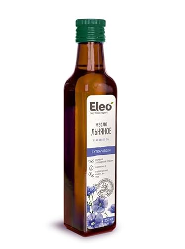 Eleo Siberian - Aceite de linaza natural de grado alimenticio, vegano extra virgen y prensado en frío para uso interno y externo, 8.5 fl oz  8.5 fl