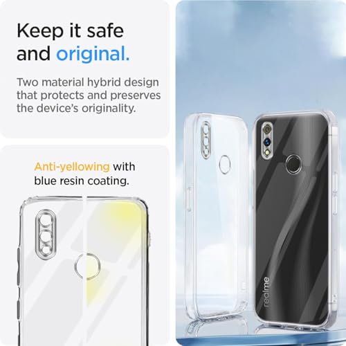Image of Jkobi Back Cover for Realme 3 Pro (Silicone Clear Shockproof Case with Camera Protection | Soft and Flexible | Transparent)