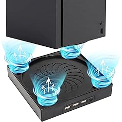 Box Series X Consola Soporte de ventilador de Refrigeración, Soporte de montaje ajustable de 3 Velocidades Base de Refrigeración Compatible con Xbox Series X
