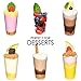 DLux 100 x 3oz Mini Dessert Cups with Lids & Spoons, Shooter - Clear Plastic Parfait Appetizer Cup - Small Reusable Cups for Tasting Party Desserts Appetizers - With Recipe Ebook