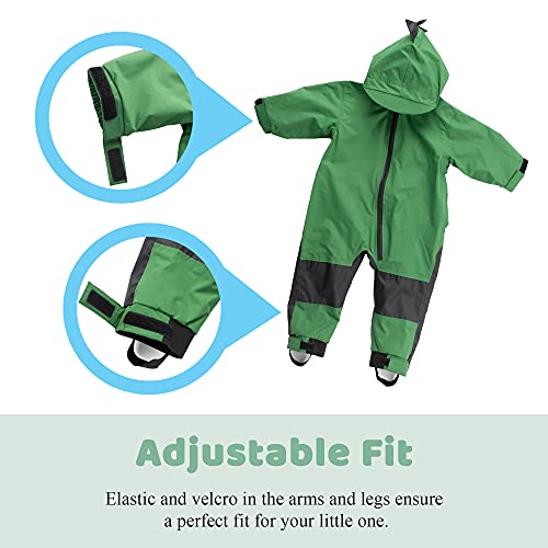 Image of Cuddle Club Kids Toddler Snow & Rain Suit - Muddy Buddy Waterproof Coverall One Piece Weather Resistant Baby Jacket