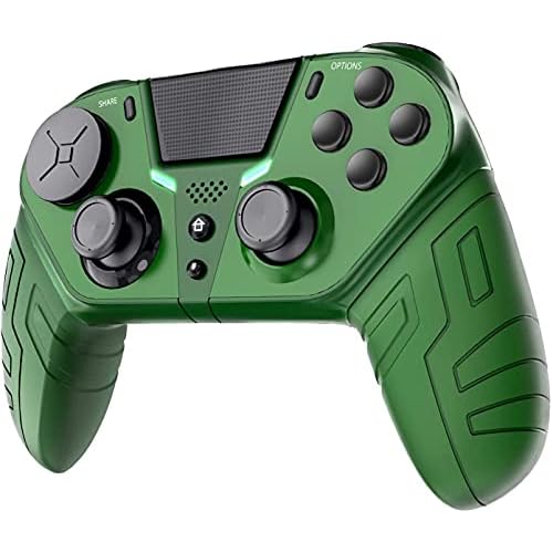 TUTUO Wireless Controller für PS4, Drahtloser Joystick Controller Bluetooth Gamepad Joypad Joystick mit Dual-Vibration Rechargable Remote sechsachsigem Compatible Avec PS4