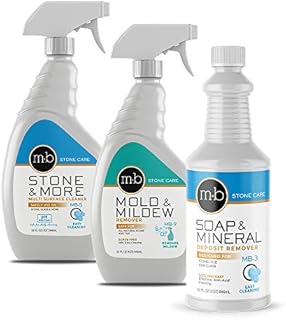 MB Stone Care Bath & Shower Kit For Granite, Marble, Limestone And All Natural Stone Surfaces