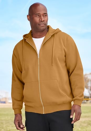 Image of KingSize Men's Big & Tall Fleece Zip-front Hoodie Jacket